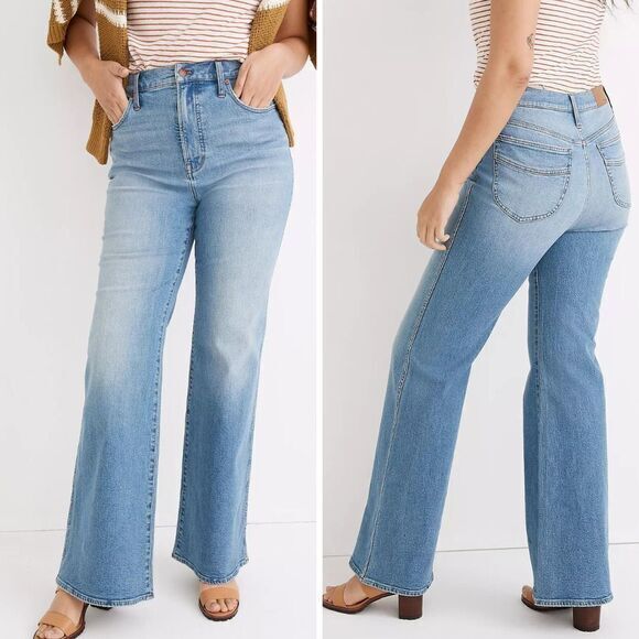 NEW Madewell High-Rise Flare Jeans in‎ Caine Wash, 29